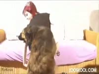 Zooskool - Big dog cock on Asian beastiality video